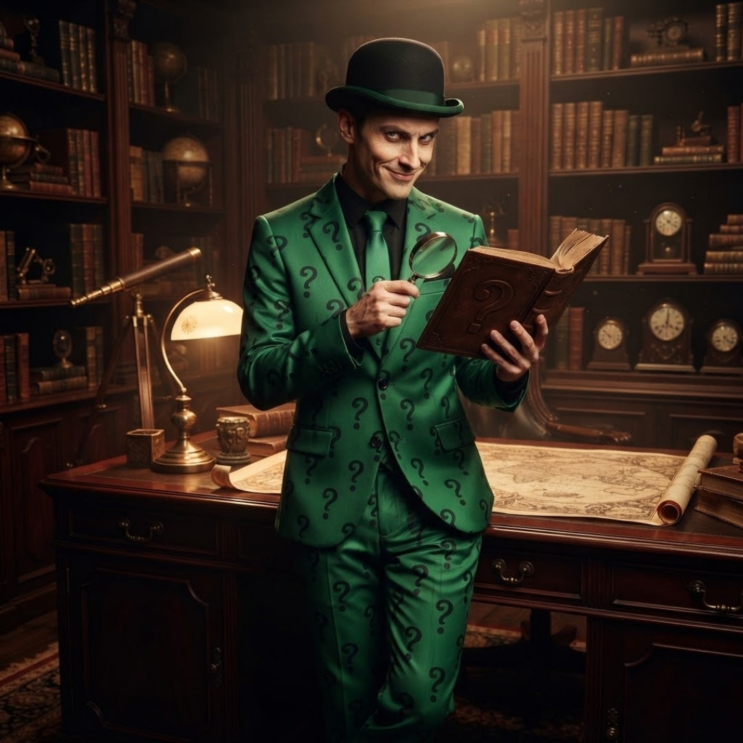 Halloween Kostuum - Riddler Complete Outfit voor Heren