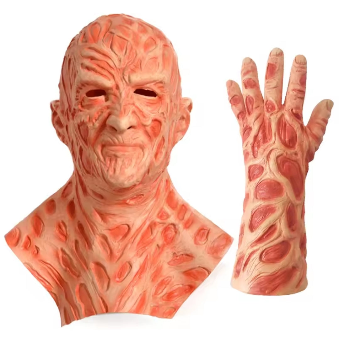 Halloween Freddy Krueger Masker met Handschoen