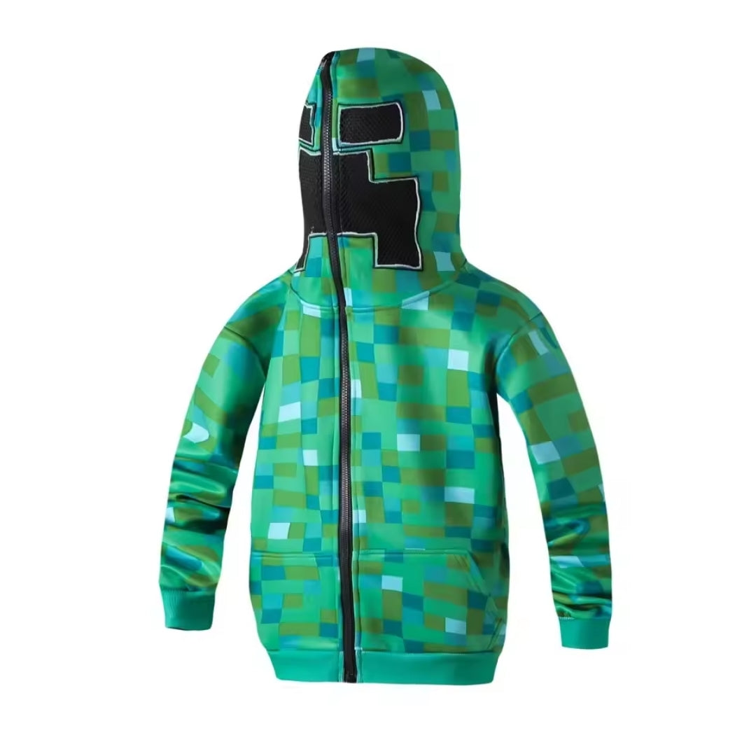 Kids Halloween Creeper Kostuum met Capuchon