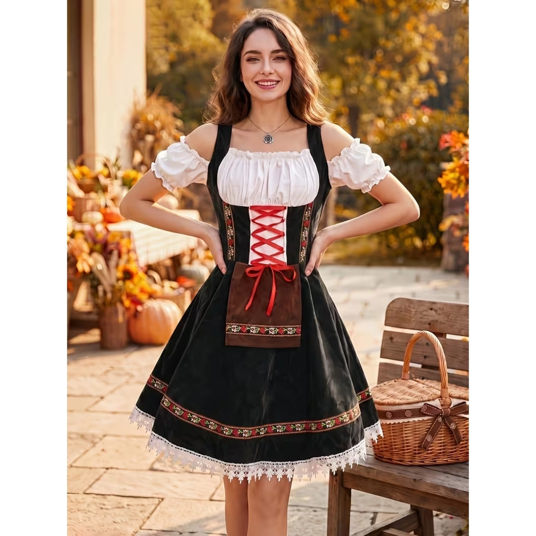 Oktoberfest Dirndl met Kanten Details - Dini