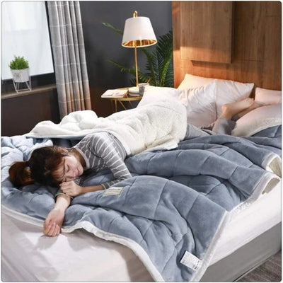 Sherpa Fleece Dekbed - Verzwaard Model Met Zachte Hoes