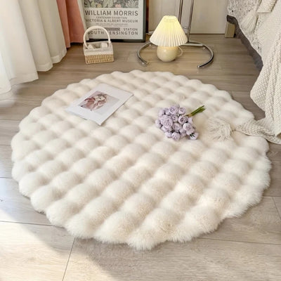 Vloerkleed - Rond Model Met Zachte Bubbelstructuur