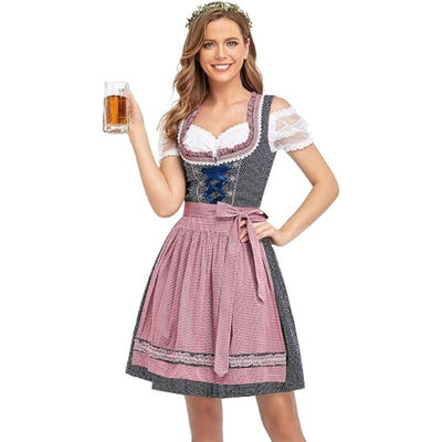 Traditionele Oktoberfest Dirndl - Klassieke Stijl Met Schort