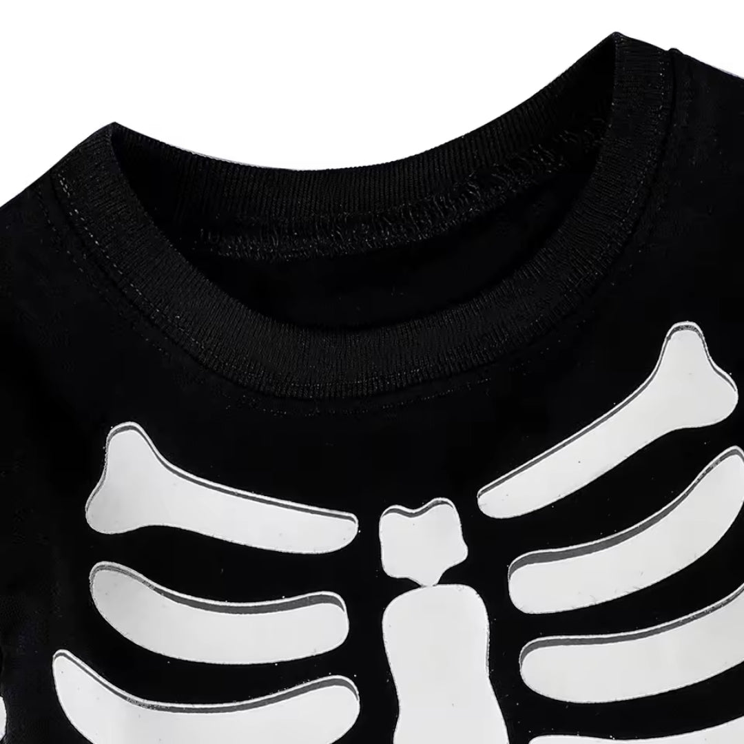 Halloween Skelet Kostuum Kinderen - Tweedelig en Lichtgevend