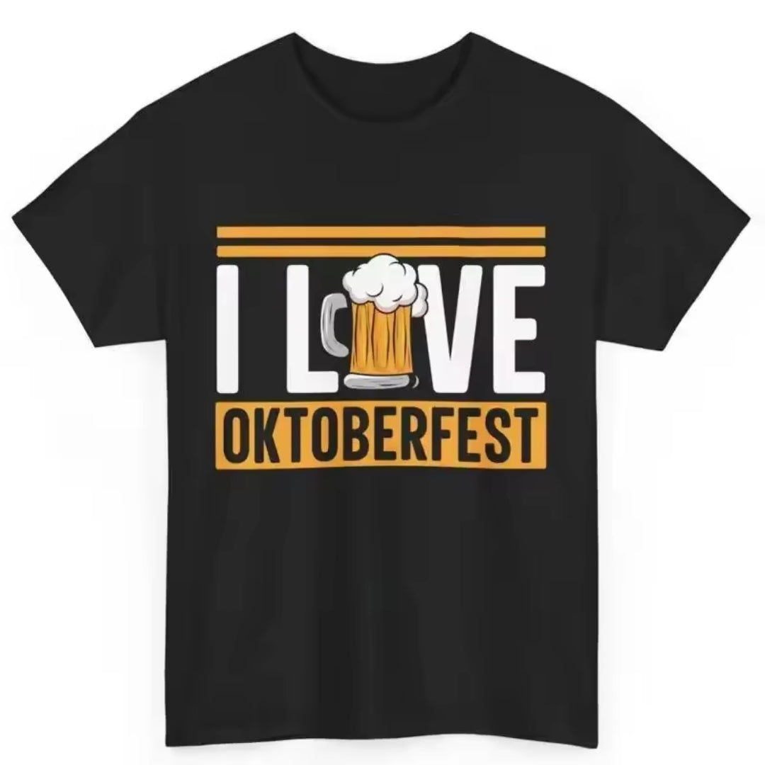 Oktoberfest T-Shirt - Feestelijke Bierprint Voor Heren