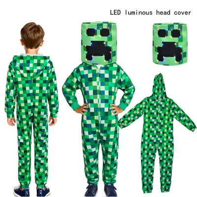 Minecraft Creeper Kostuum met LED Headgear