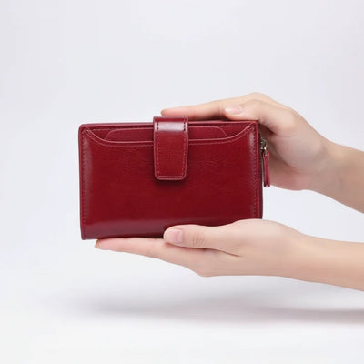 Portemonnee - Compact Leren Model Met RFID-Bescherming