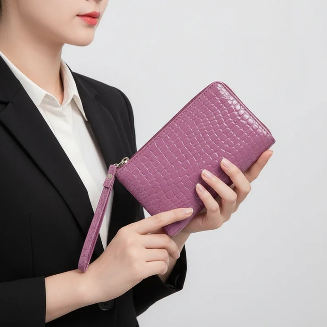 Portemonnee - Compact Model Met Krokodillenlook