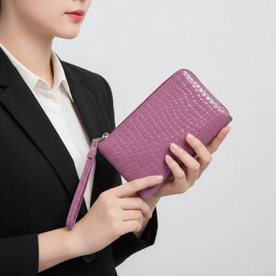 Portemonnee - Compact Model Met Krokodillenlook