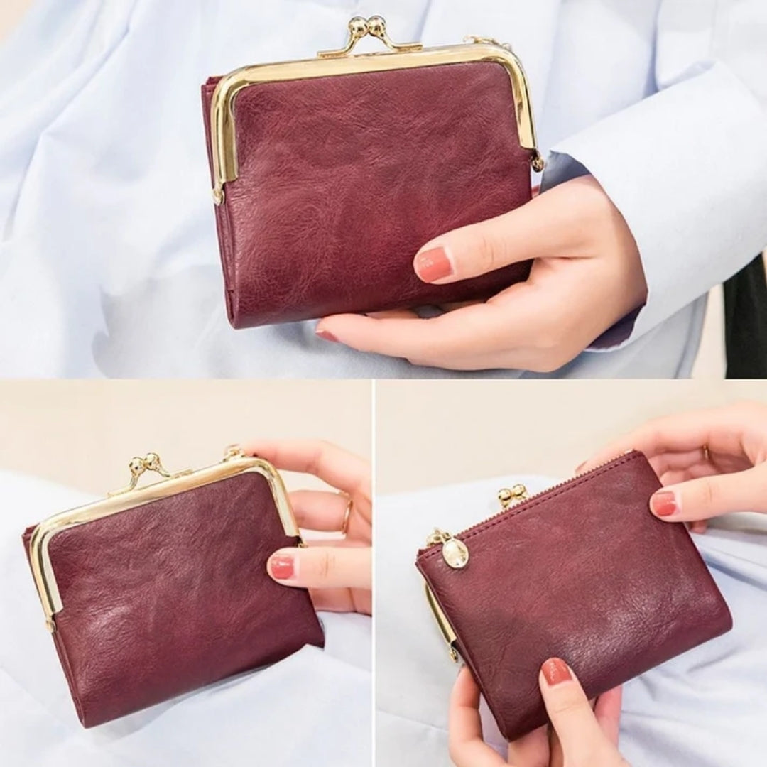 Portemonnee - Compact Vintage Model Met Praktische Kaartvakken