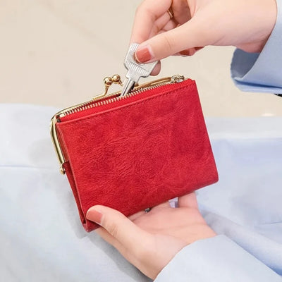 Portemonnee - Compact Vintage Model Met Praktische Kaartvakken