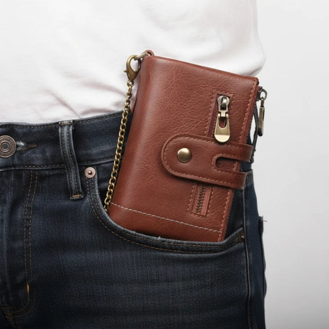 Portemonnee - Compact Retro Model met Ketting