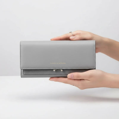 Dames Portemonnee - Ruim Model met Telefoonvak en Elegante Details