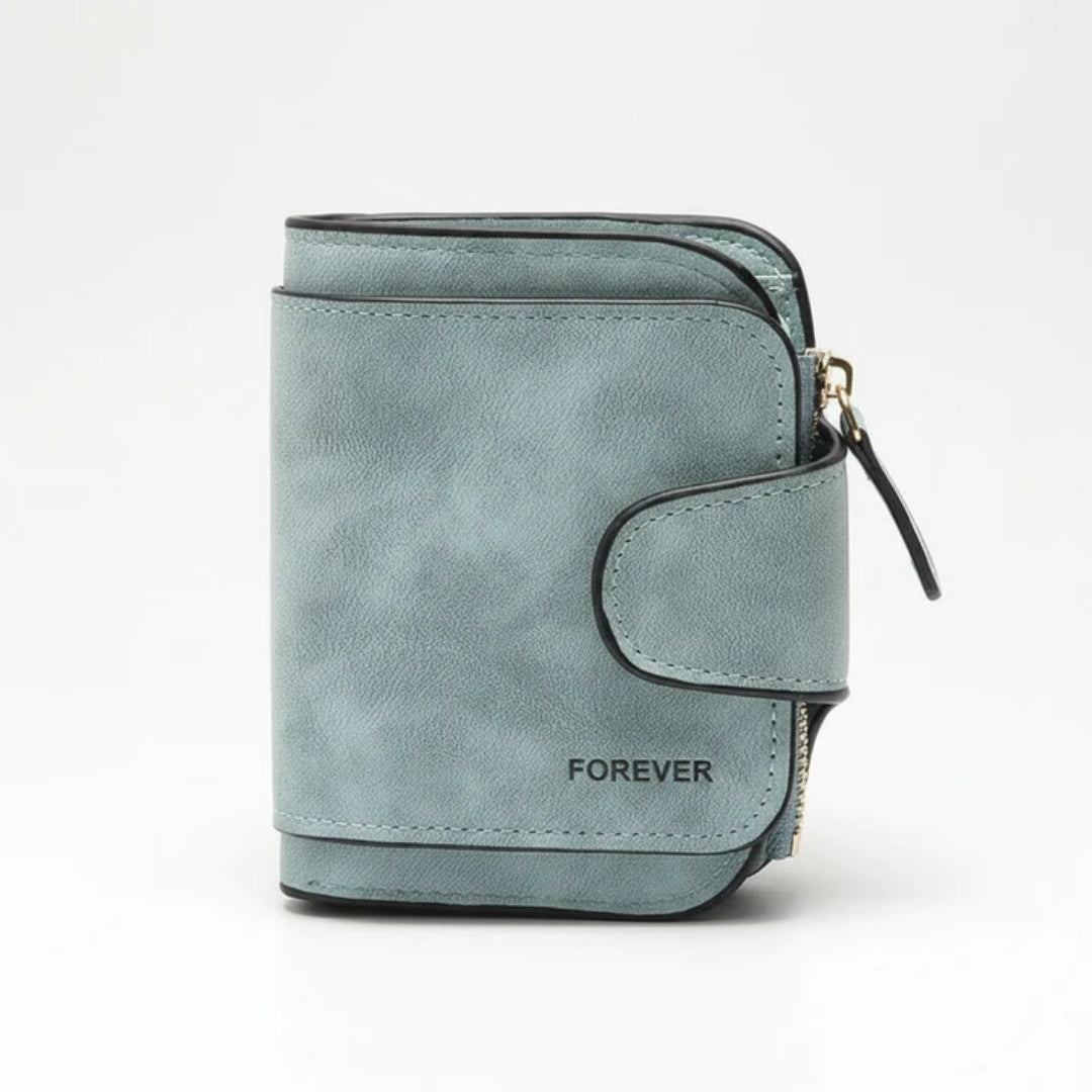 Portemonnee - Compact Model Met Matte Afwerking En Ritssluiting
