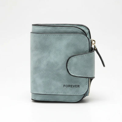 Portemonnee - Compact Model Met Matte Afwerking En Ritssluiting