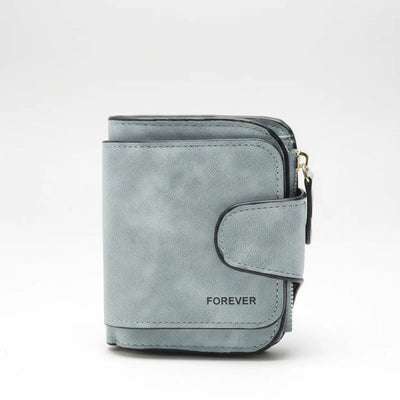 Portemonnee - Compact Model Met Matte Afwerking En Ritssluiting