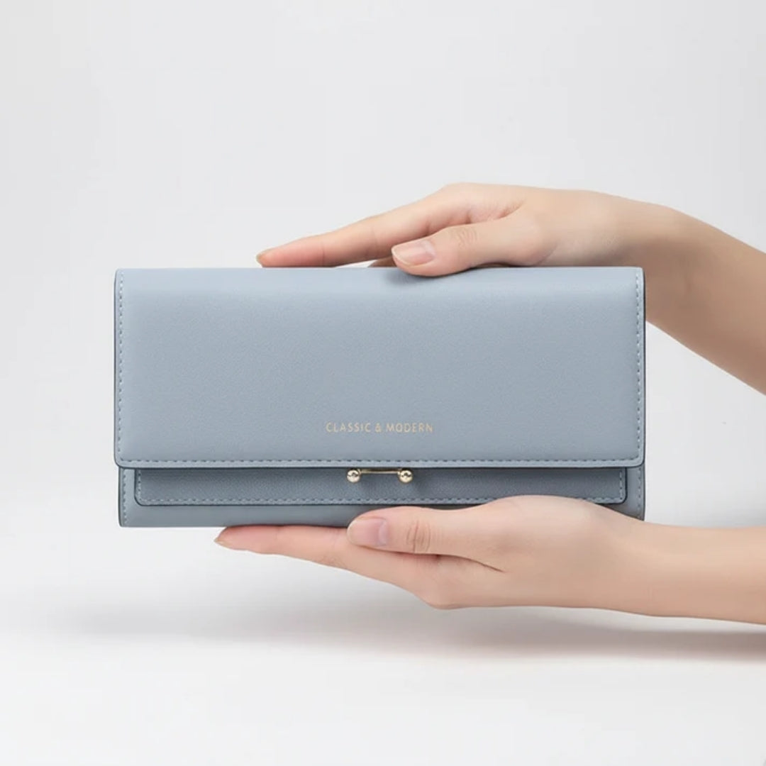 Dames Portemonnee - Ruim Model met Telefoonvak en Elegante Details