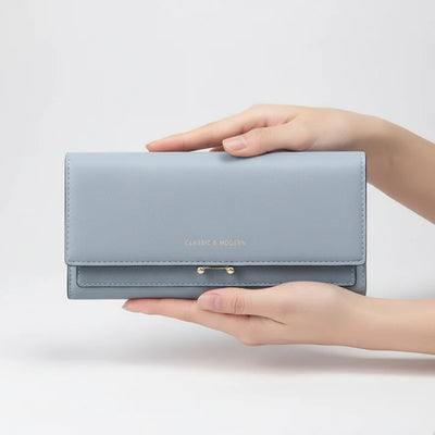 Dames Portemonnee - Ruim Model met Telefoonvak en Elegante Details