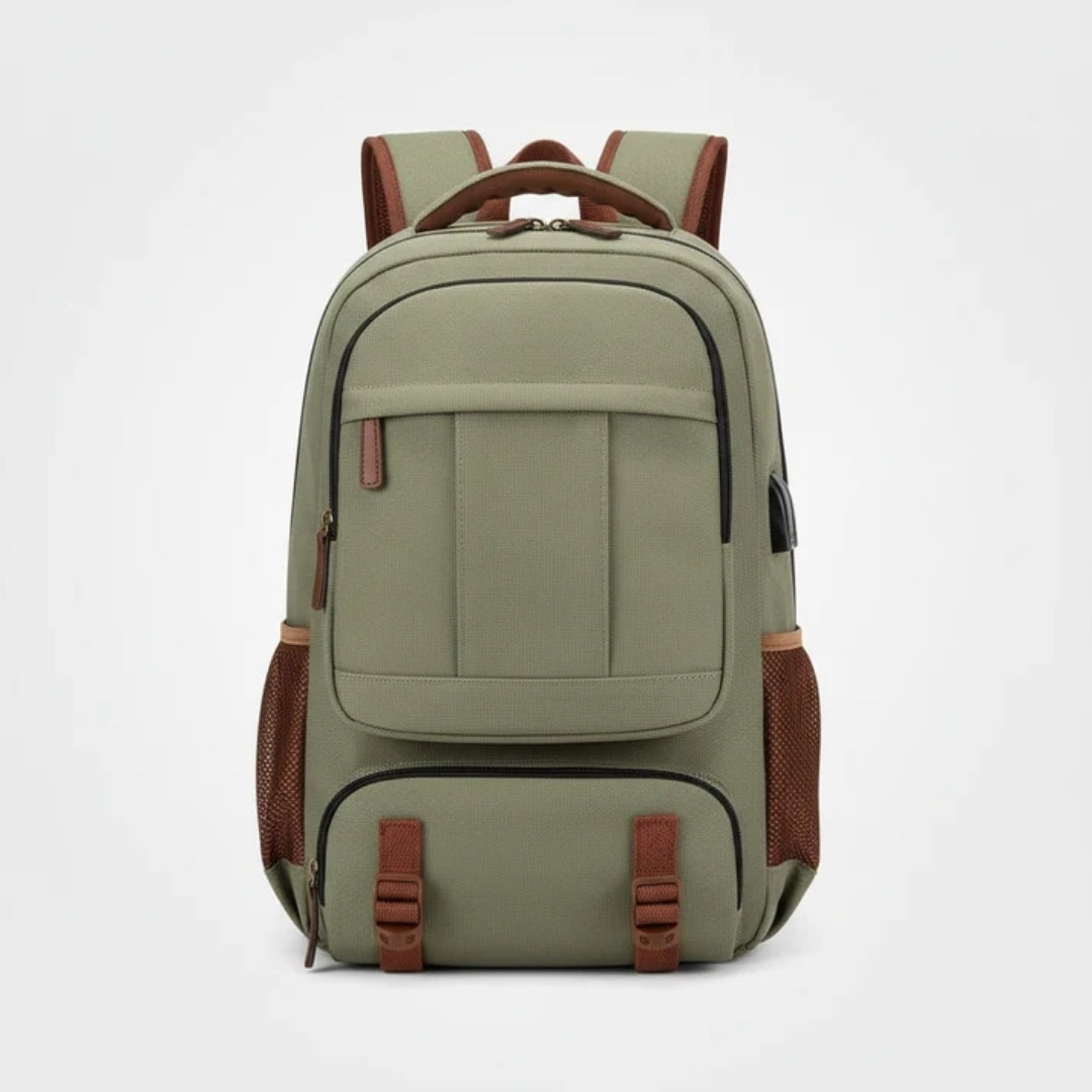 Laptop Rugzak - Ruim Canvas Model met USB-Poort en Diefstalbeveiliging