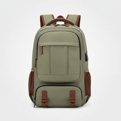 Laptop Rugzak - Ruim Canvas Model met USB-Poort en Diefstalbeveiliging