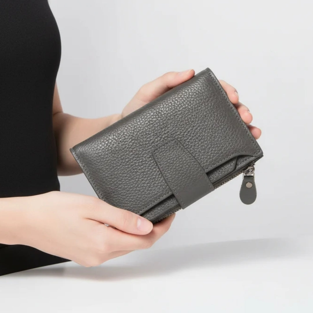Portemonnee - Compact Leren Model Met RFID-Bescherming