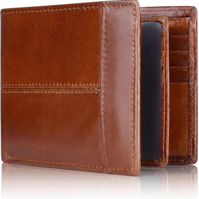 Heren Portemonnee - Leren Bifold Met RFID-Bescherming