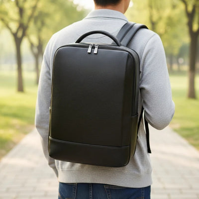 Ruime Leren Laptoptas Voor Werk, School En Reizen