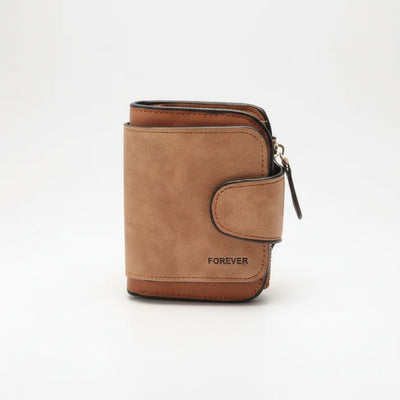 Portemonnee - Compact Model Met Matte Afwerking En Ritssluiting