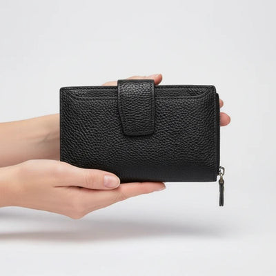 Portemonnee - Compact Leren Model Met RFID-Bescherming