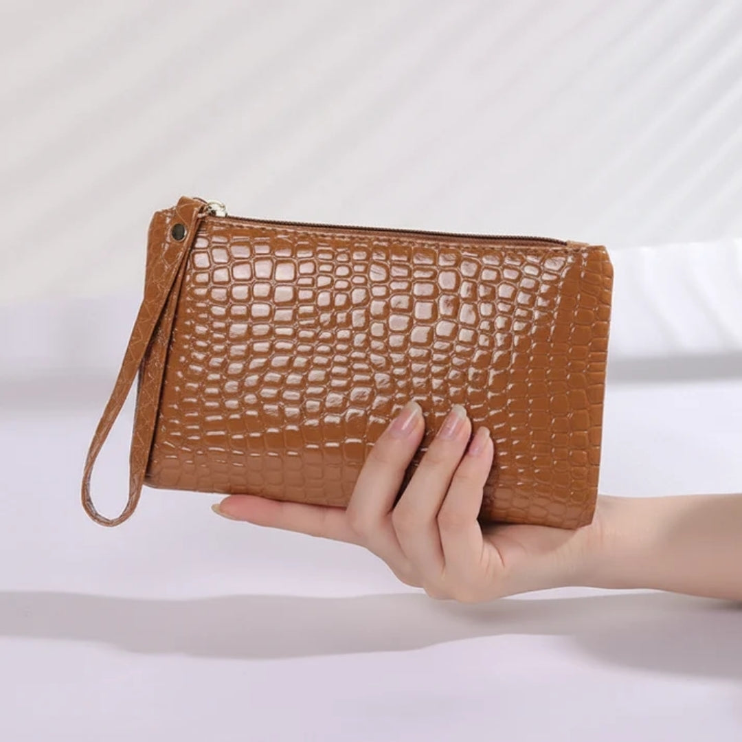 Portemonnee - Compact Model Met Krokodillenlook