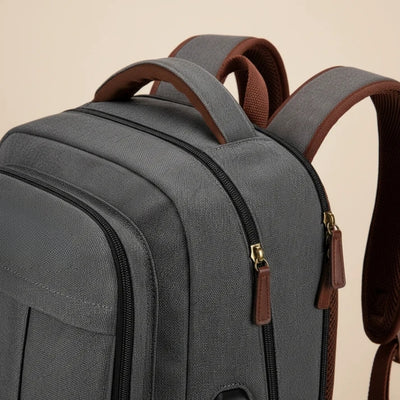 Laptop Rugzak - Ruim Canvas Model met USB-Poort en Diefstalbeveiliging