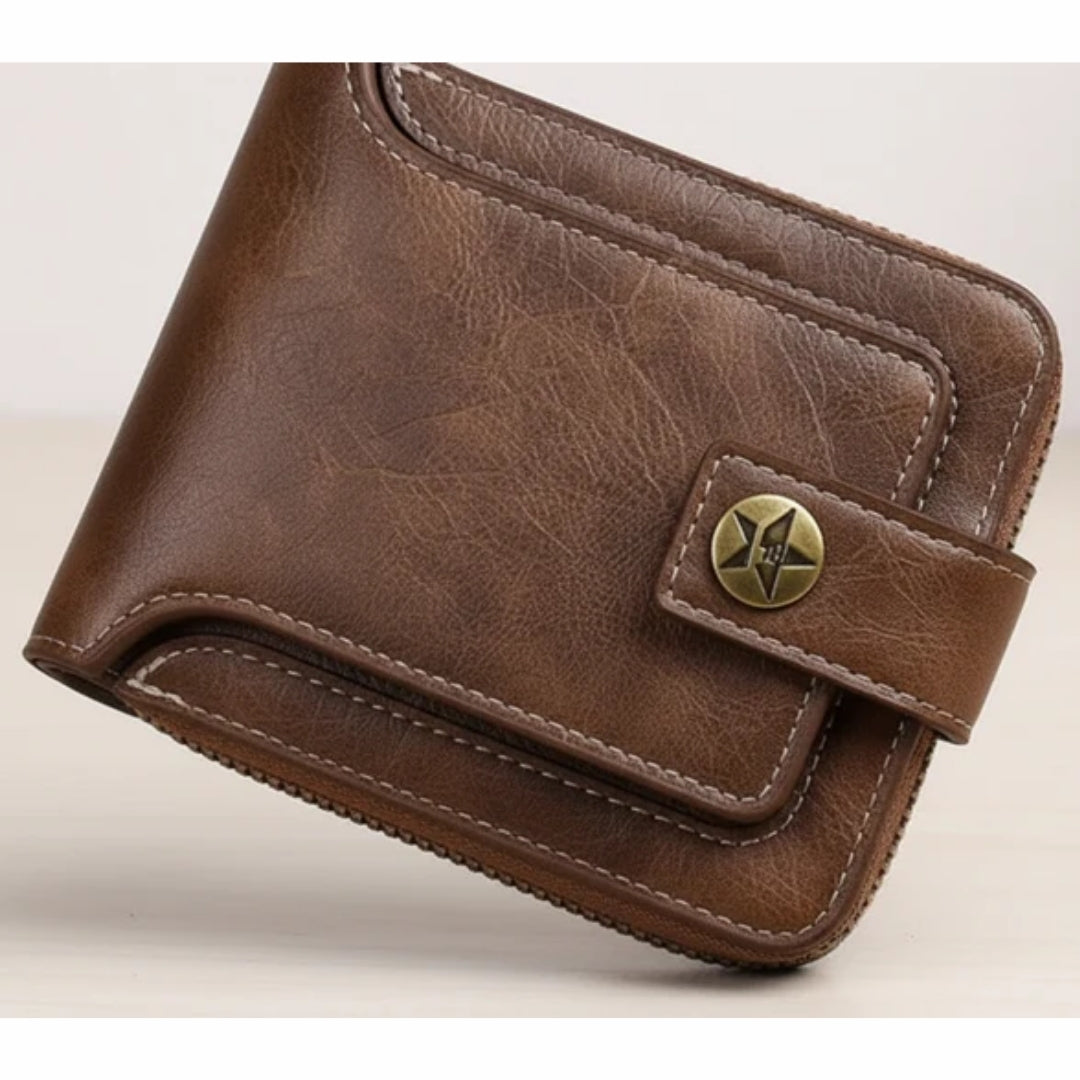 Portemonnee - Compact Unisex Model Met Vintage Uitstraling