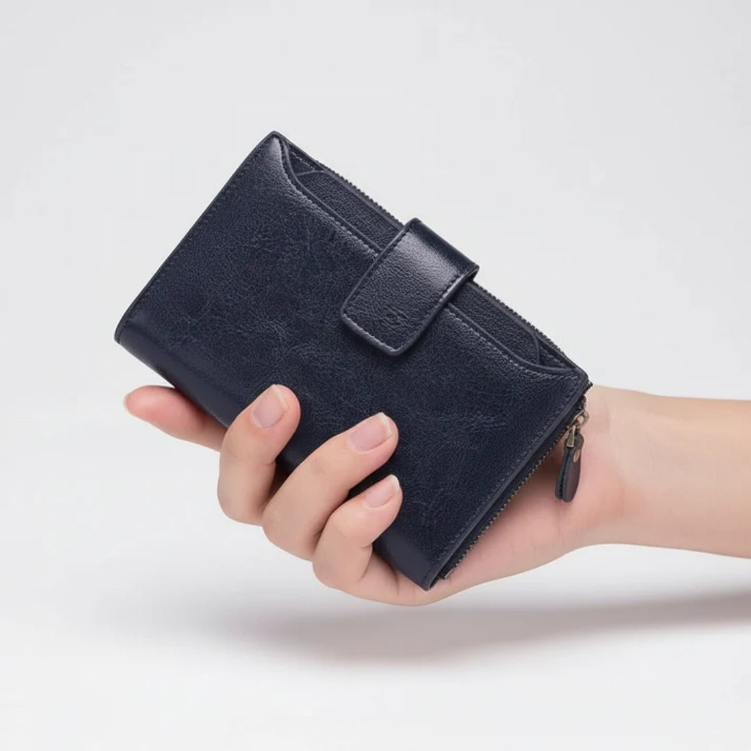 Portemonnee - Compact Leren Model Met RFID-Bescherming