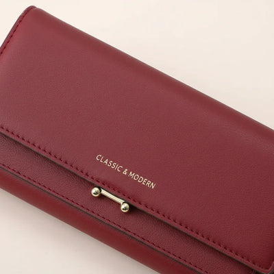 Dames Portemonnee - Ruim Model met Telefoonvak en Elegante Details