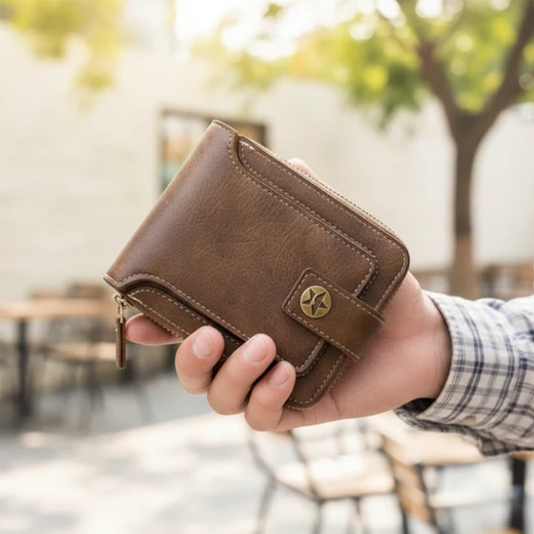 Portemonnee - Compact Unisex Model Met Vintage Uitstraling
