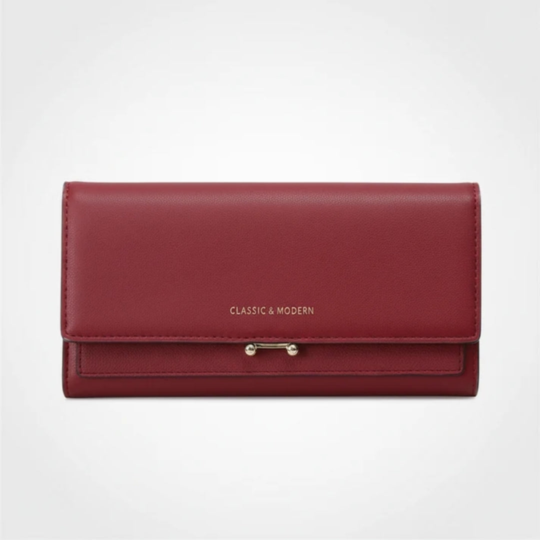 Dames Portemonnee - Ruim Model met Telefoonvak en Elegante Details