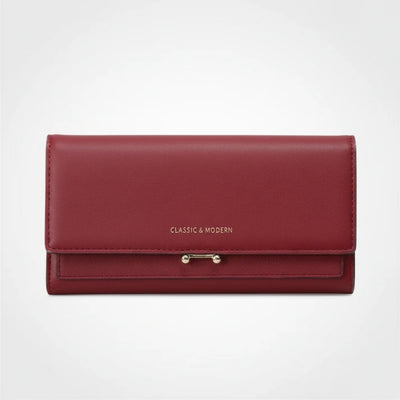 Dames Portemonnee - Ruim Model met Telefoonvak en Elegante Details