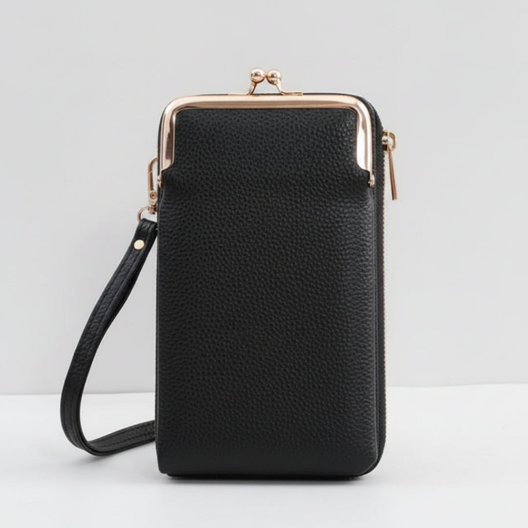 Leren Portemonnee - Compact Voor Telefoon Met Polsband