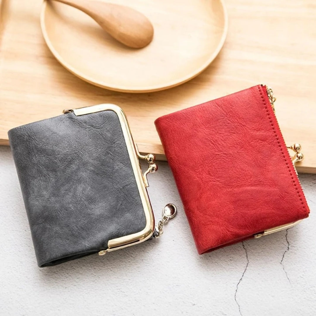 Portemonnee - Compact Vintage Model Met Praktische Kaartvakken