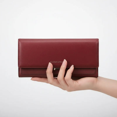 Dames Portemonnee - Ruim Model met Telefoonvak en Elegante Details