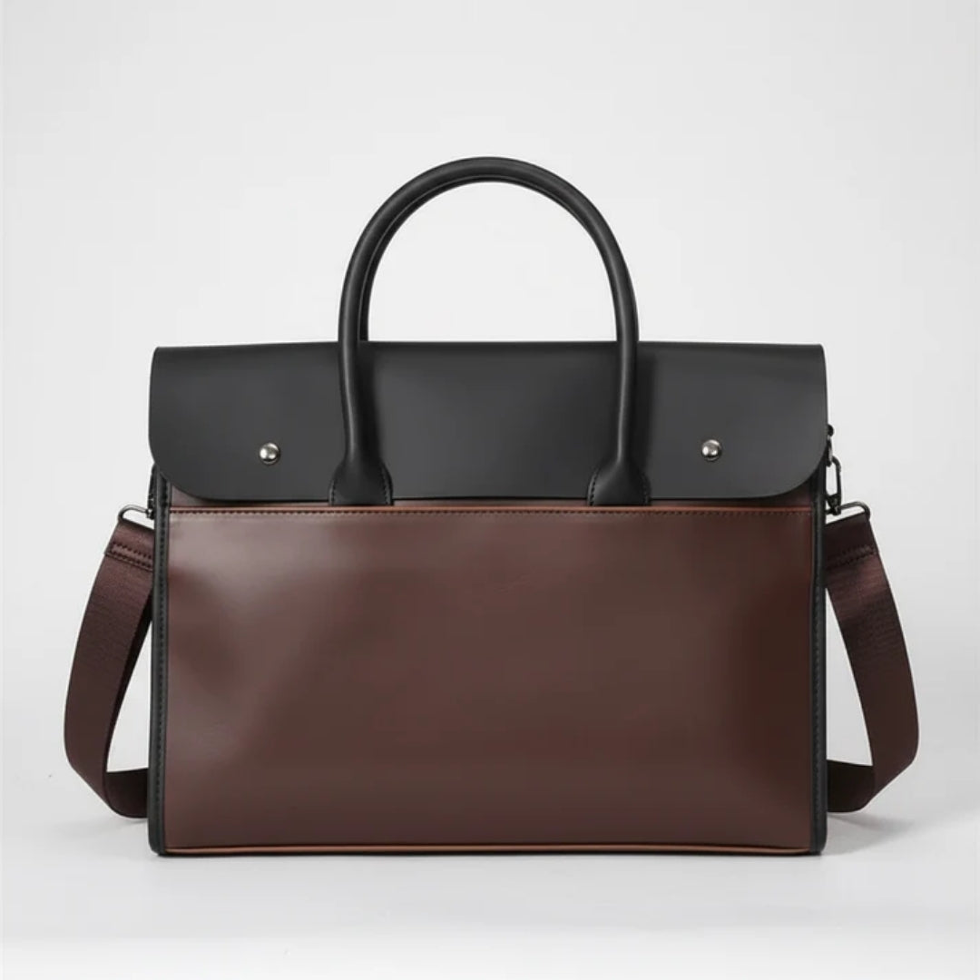 Aktetas - Retro Herenmodel Met 14 Inch Laptopruimte