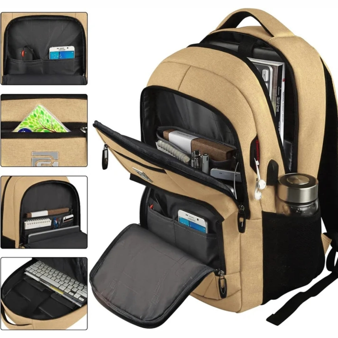 Rugzak voor School - Waterbestendig Model met Laptopvak en USB-Poort