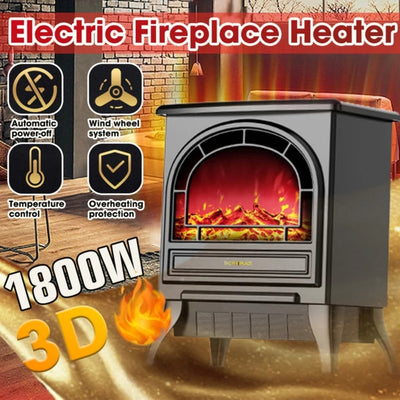 Elektrische Haard - 1800W Verwarming Met 3D Vlameffect En Afstandsbediening