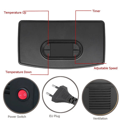 Elektrische Mini Haard - Compacte 1000W Verwarming Met Vlameffect En Afstandsbediening