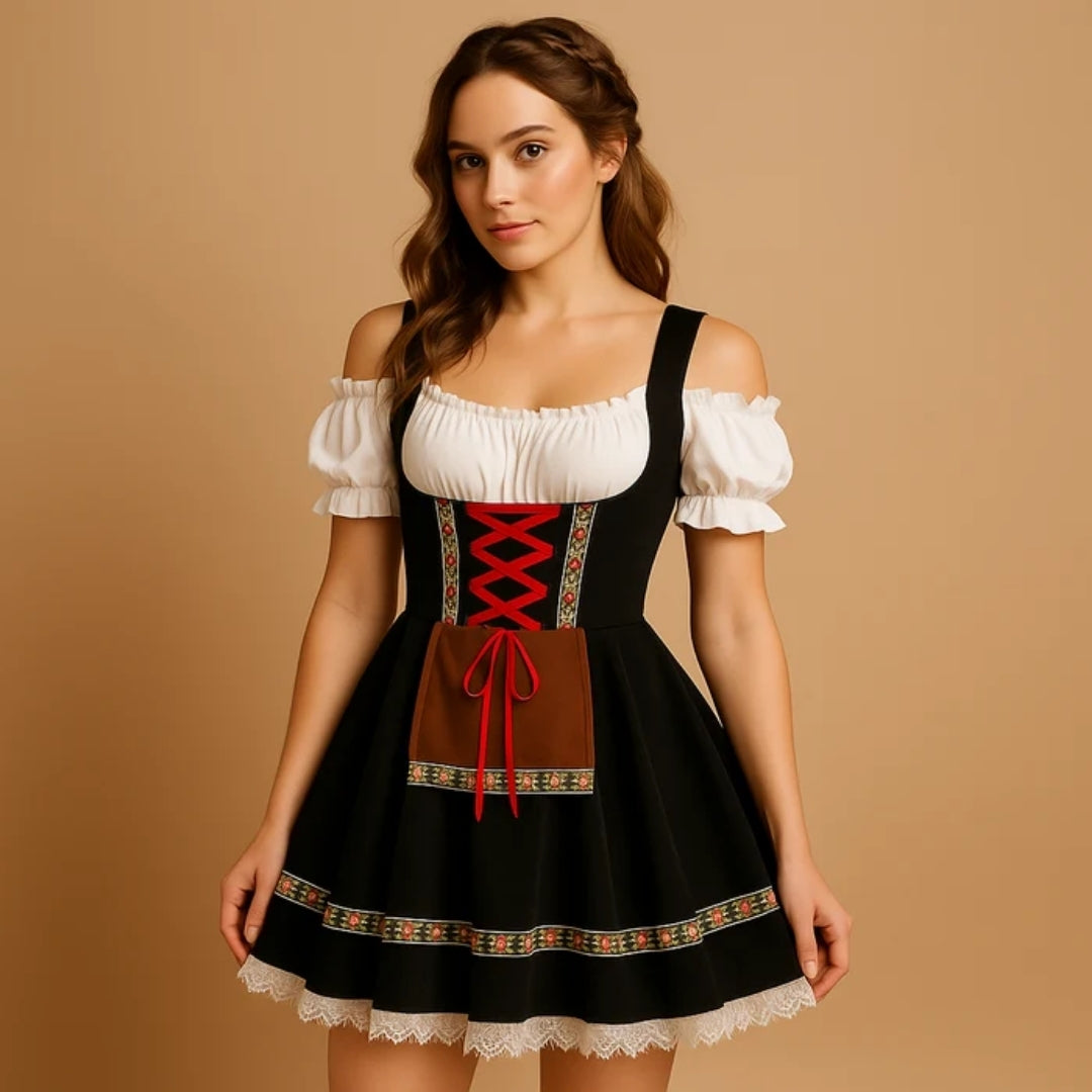 Traditionele Oktoberfest Dirndl Jurk Met Flatterende Pasvorm - Dini