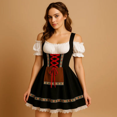 Traditionele Oktoberfest Dirndl Jurk Met Flatterende Pasvorm - Dini