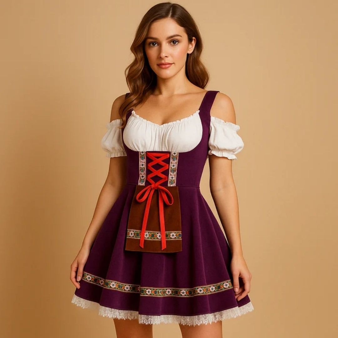 Traditionele Oktoberfest Dirndl Jurk Met Flatterende Pasvorm - Dini