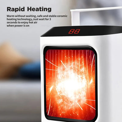 Elektrische Heater - 50W Met Stille Ventilator En Afstandsbediening
