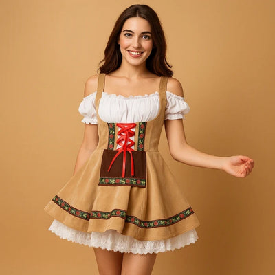 Traditionele Oktoberfest Dirndl Jurk Met Flatterende Pasvorm - Dini