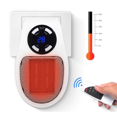 Stopcontact Heater - 500W Met Afstandsbediening En Timer